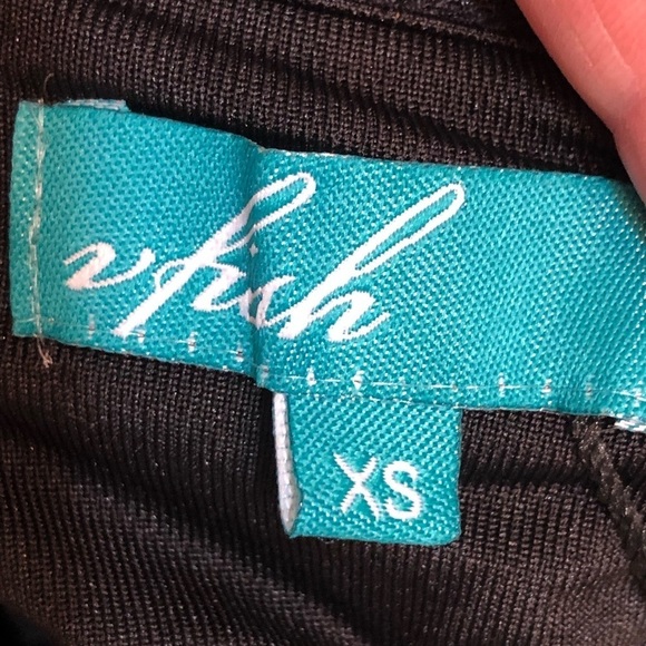 V Fish size small black scoop neck semi sheer with lined upper half - Picture 13 of 13